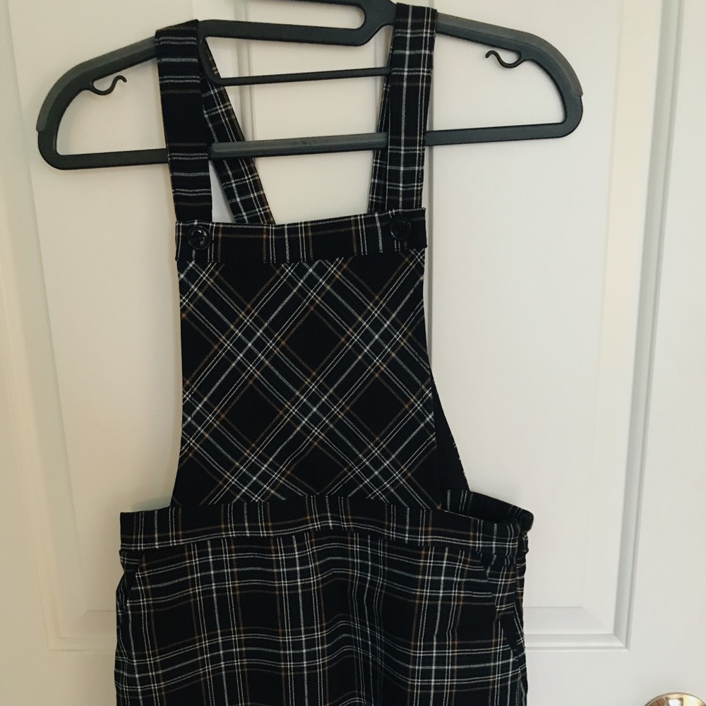 Forever 21 plaid overall dress! NWT!
